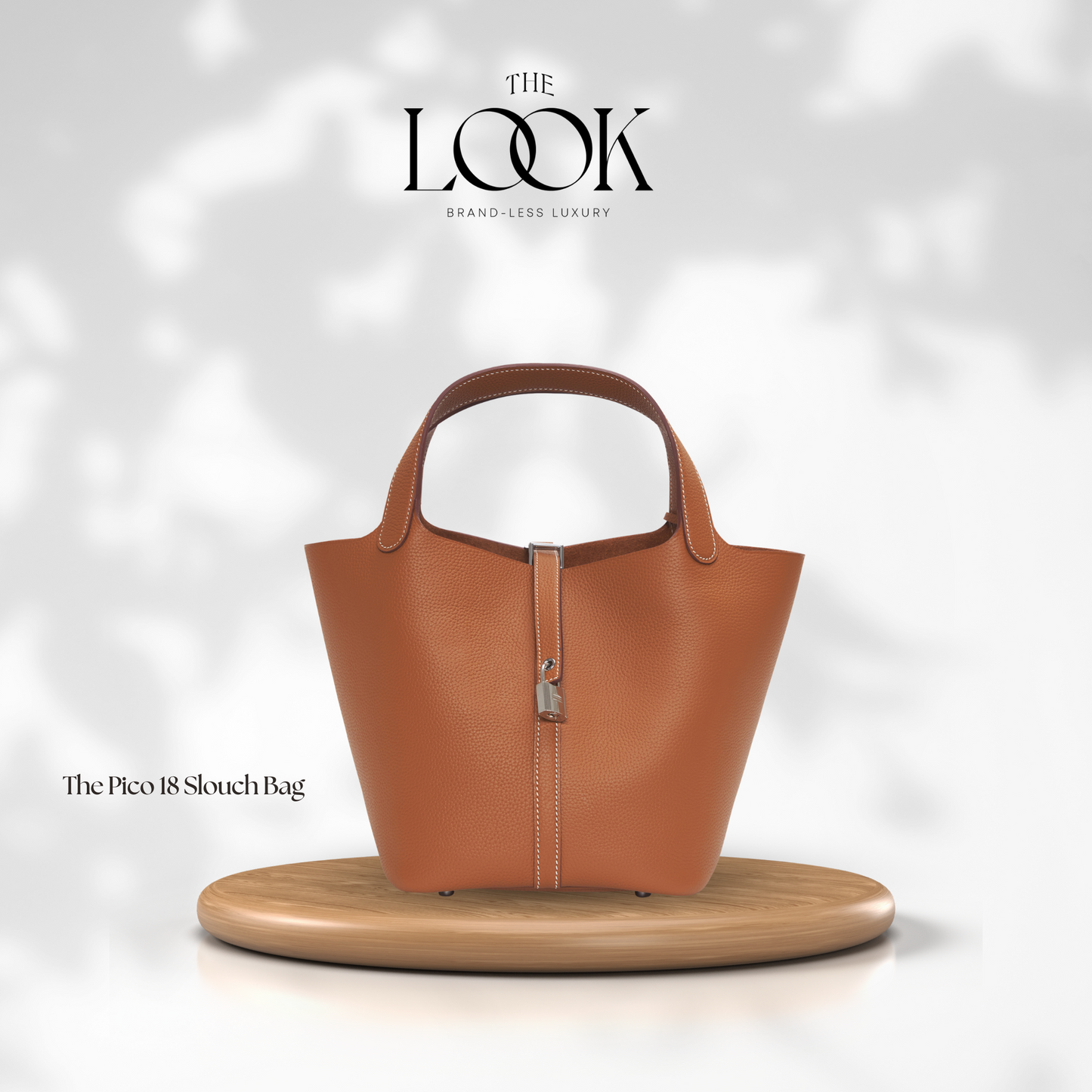 The Pico 18 Slouch Bag Clemence Leather in Gold Tan SHW by The Look ( Elité Edition)