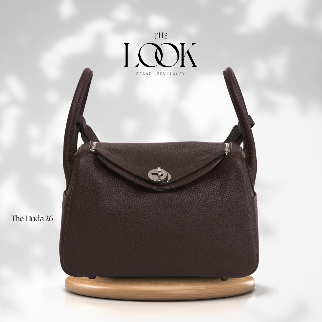 The Linda 26 Togo leather in Ebene SHW by The Look