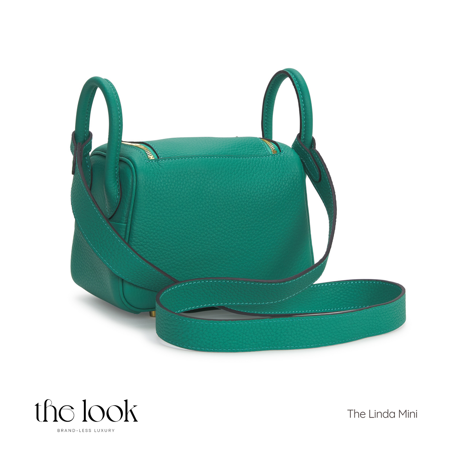 The Linda Mini Crossbody- Vert Jade Togo Leather| Gold Hardware