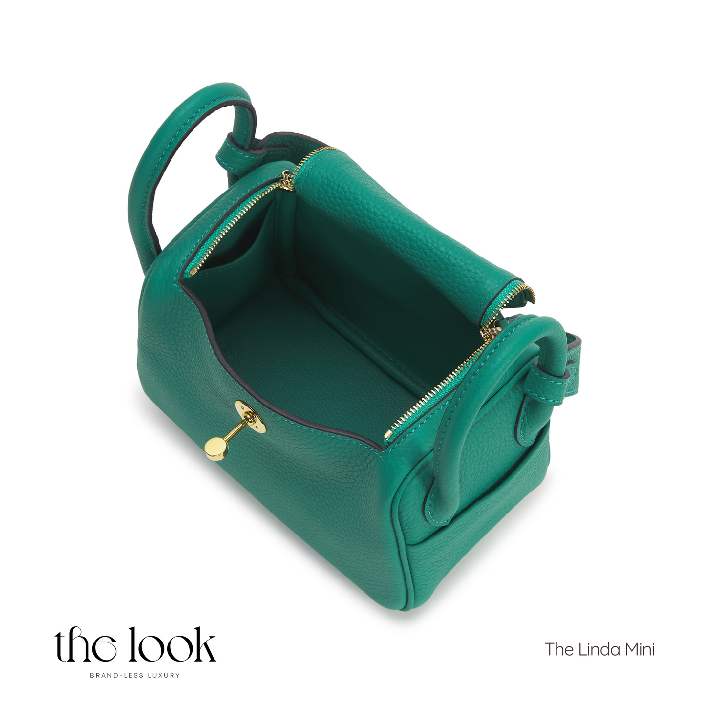 The Linda Mini Crossbody- Vert Jade Togo Leather| Gold Hardware