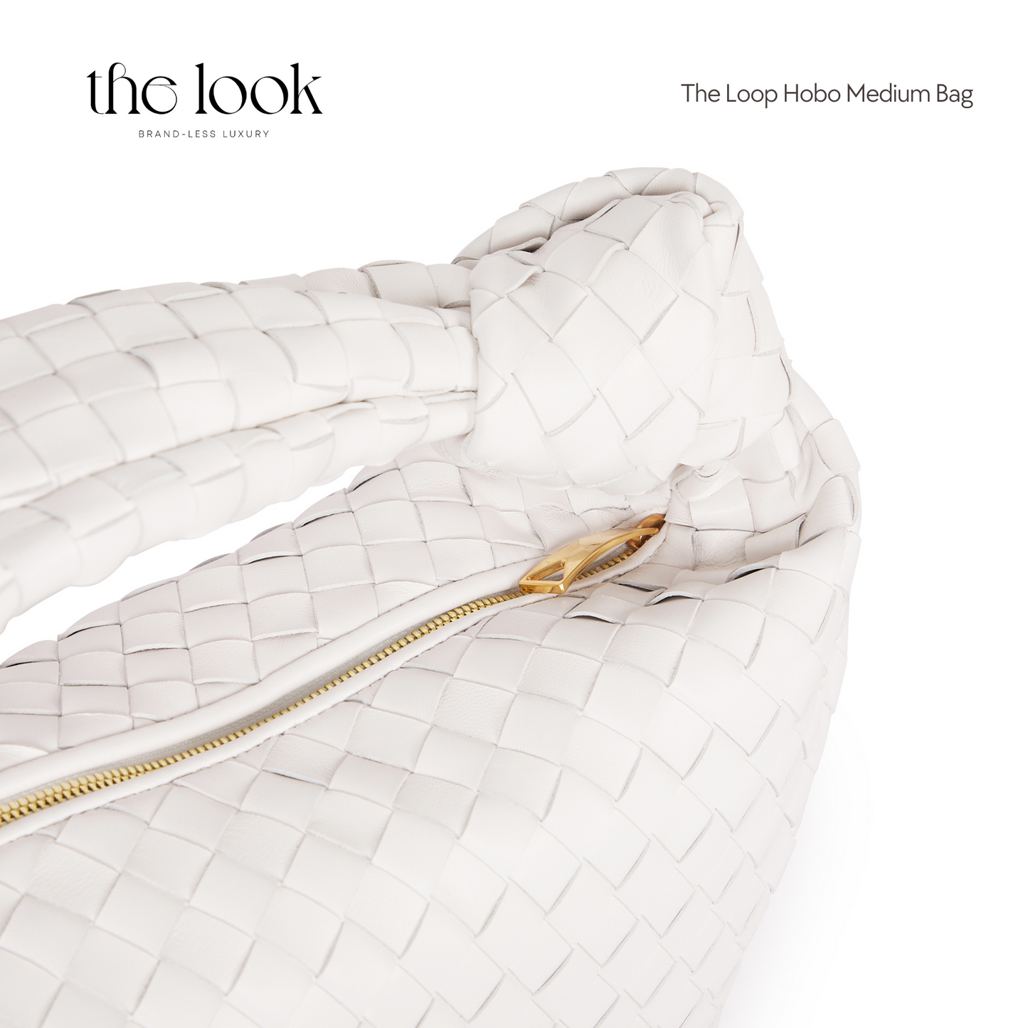 The Loop Medium Hobo Bag Elité Edition in Chalk