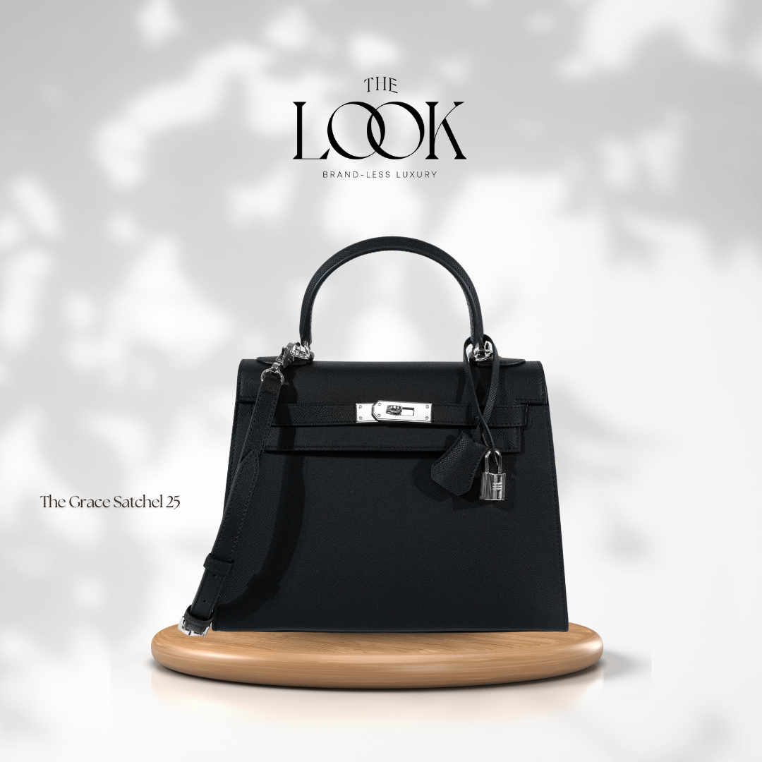 The Grace 25 Epsom Leather in Noir SHW by The Look