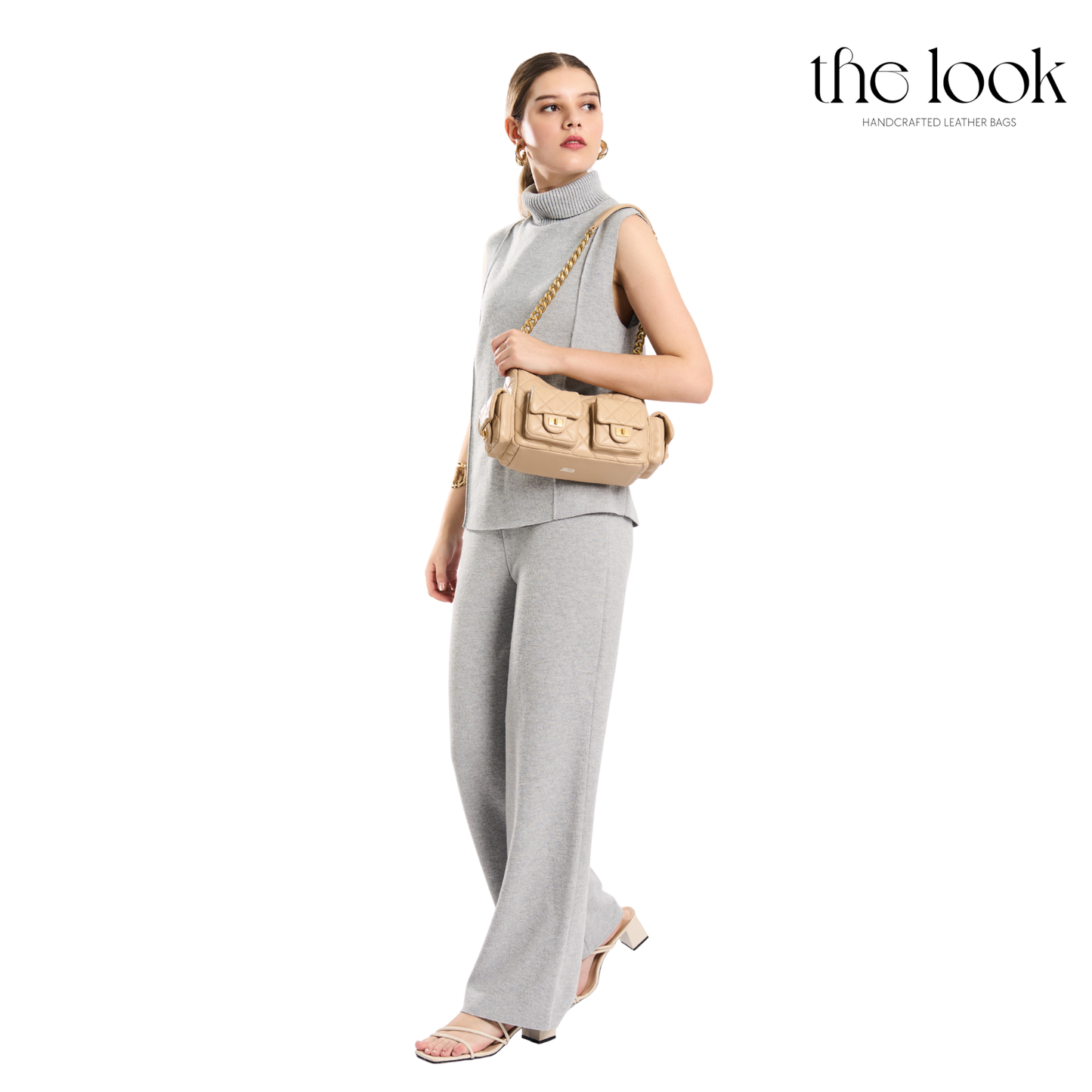 The Quilte Small Multipocket Shoulder Bag