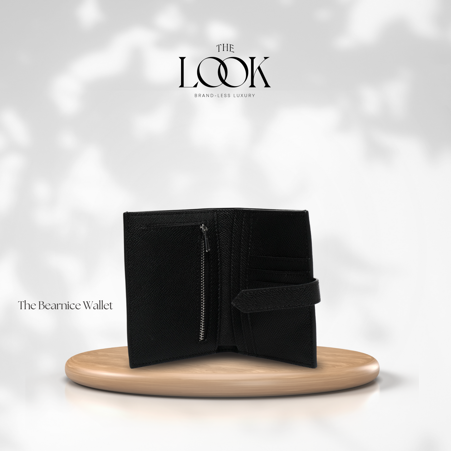 The Brava Compact Wallet in Noir