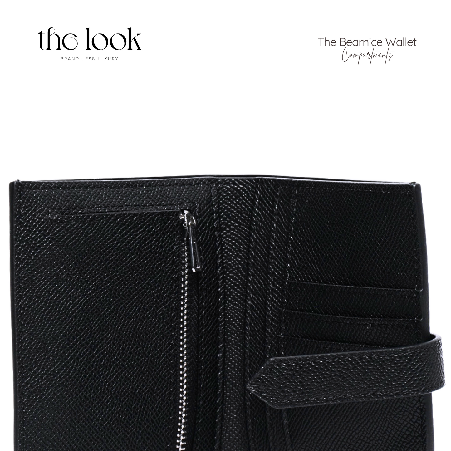 The Brava Compact Wallet in Noir