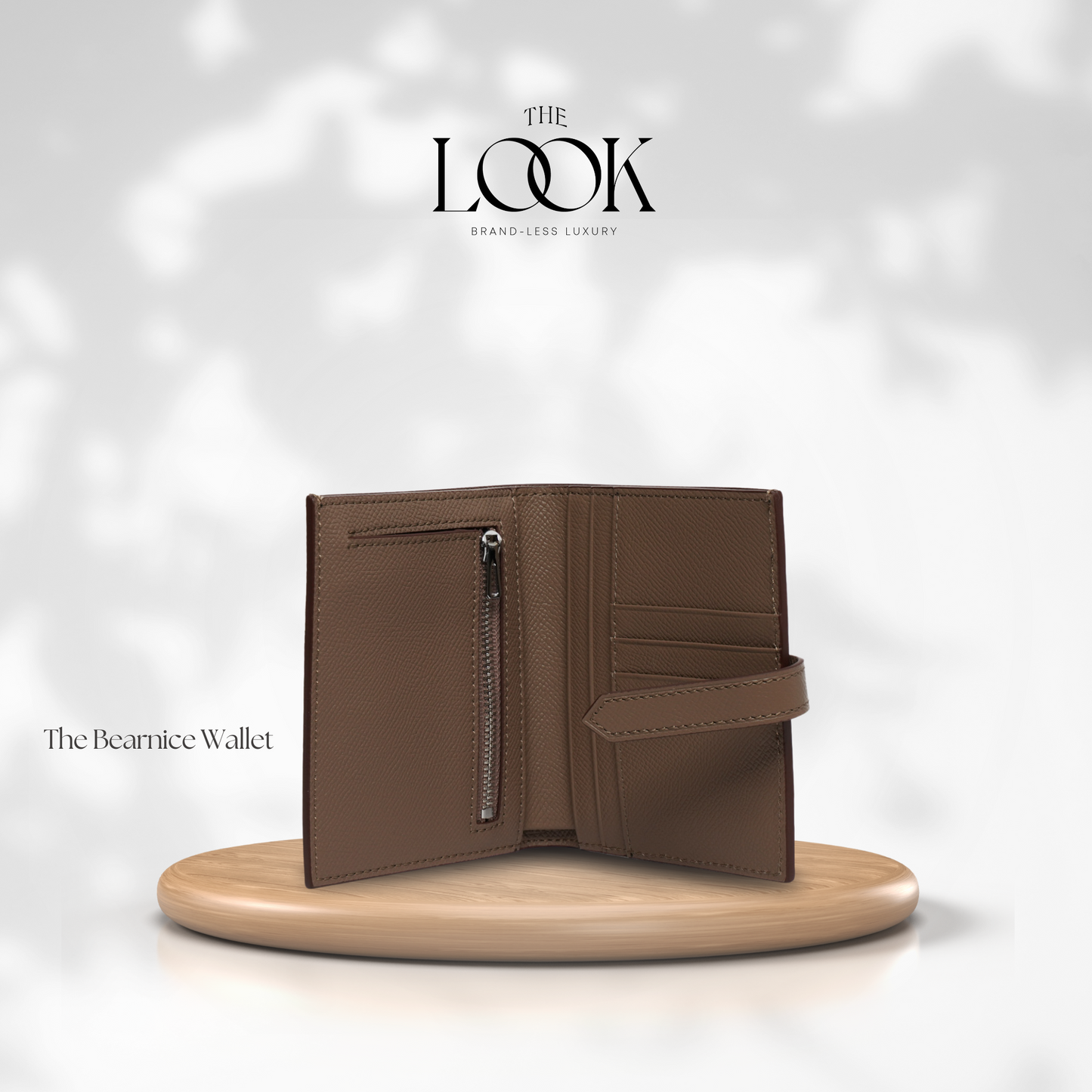The Brava Compact Wallet in Etoupe