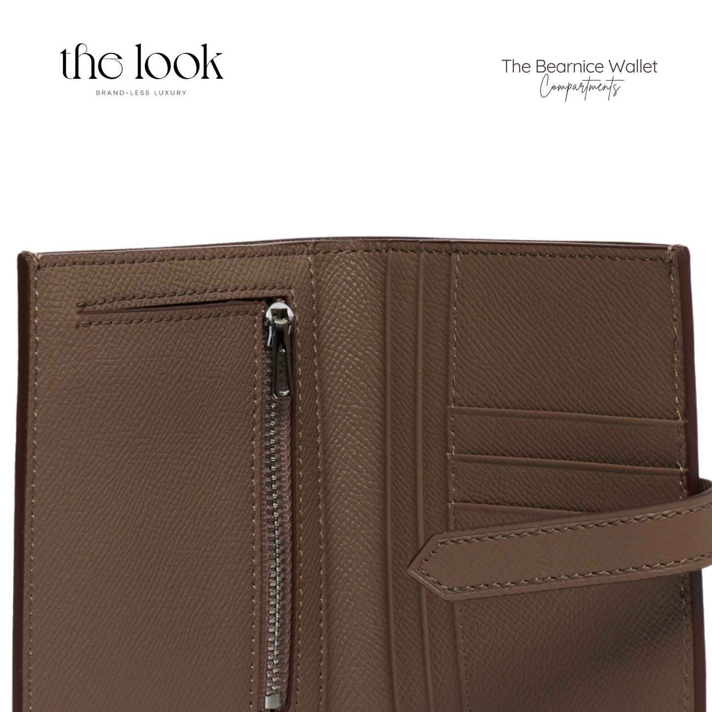 The Brava Compact Wallet in Etoupe