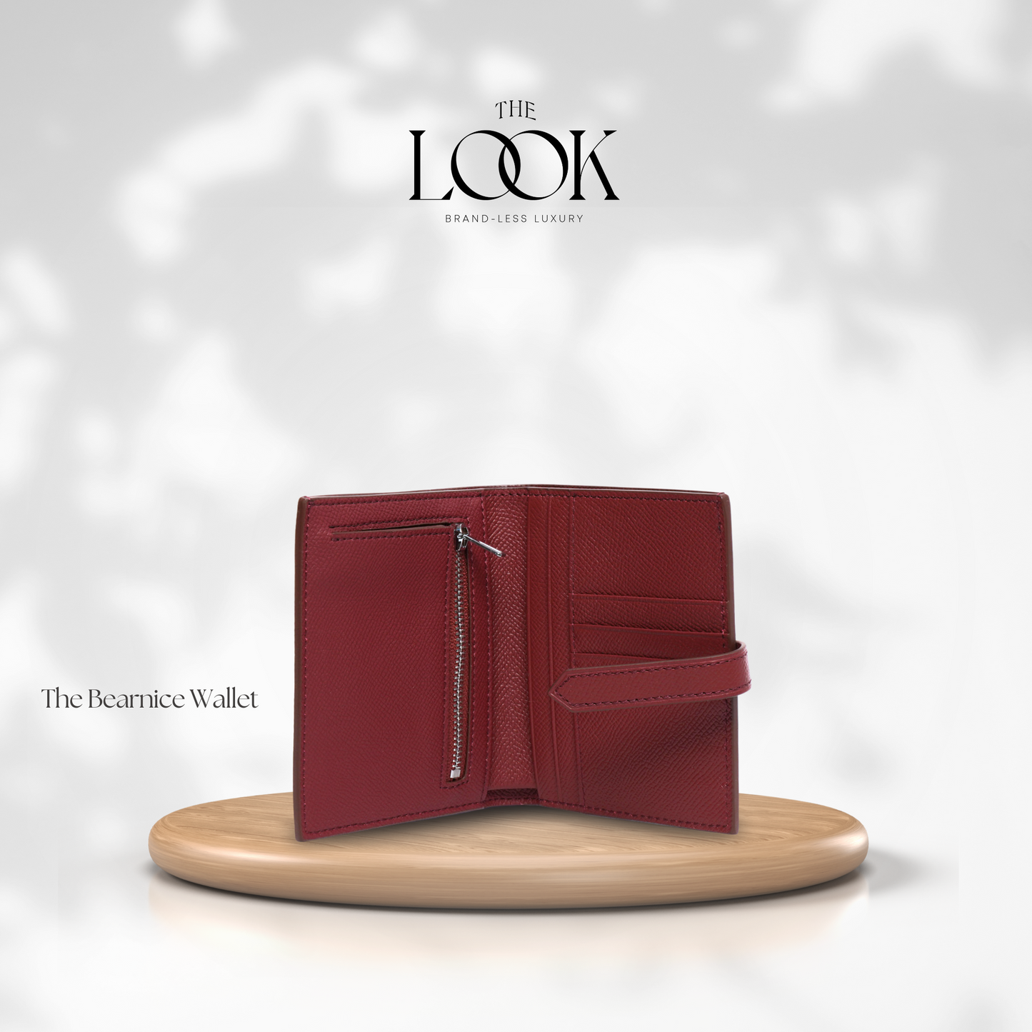 The Brava Compact Wallet in Burgundy