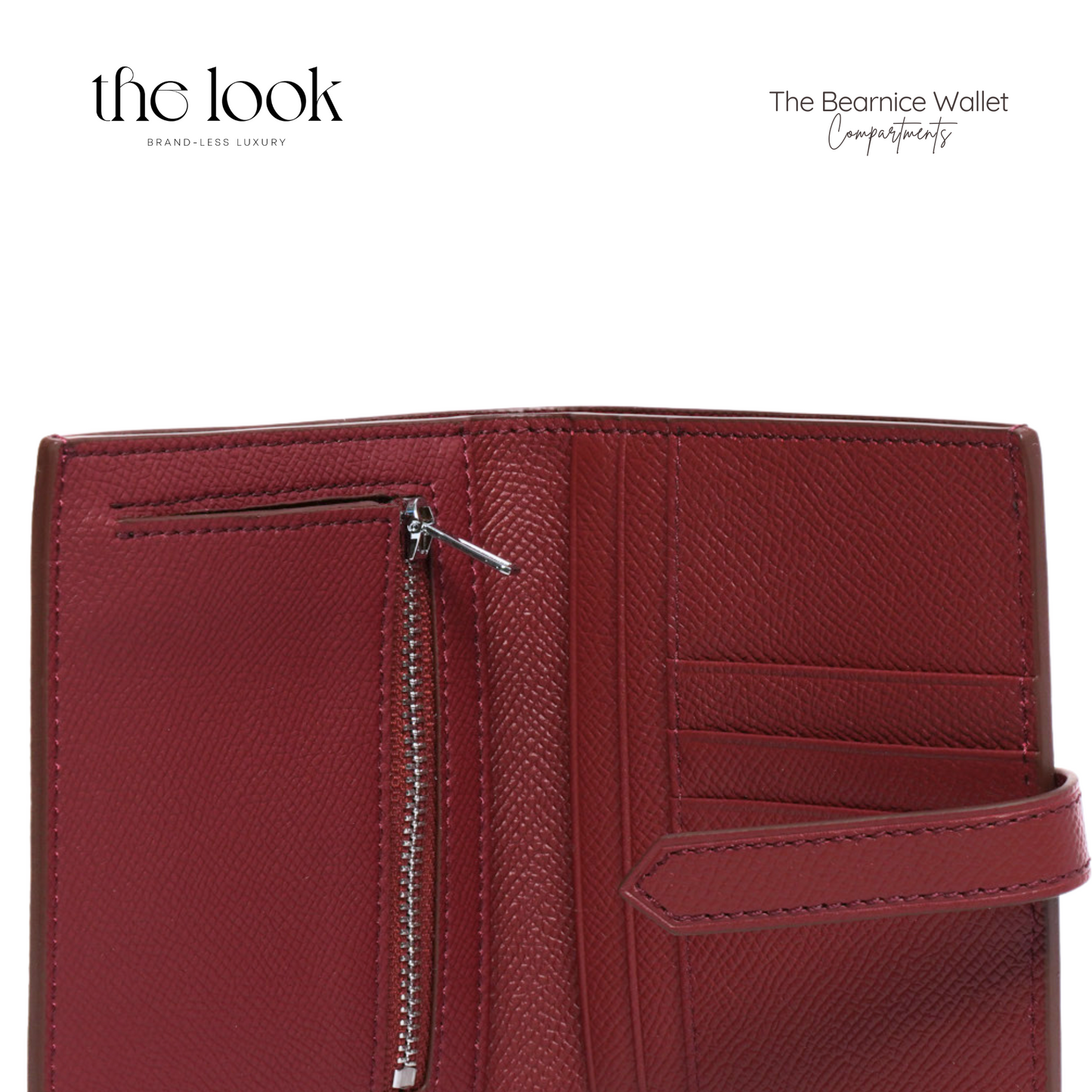 The Brava Compact Wallet in Burgundy