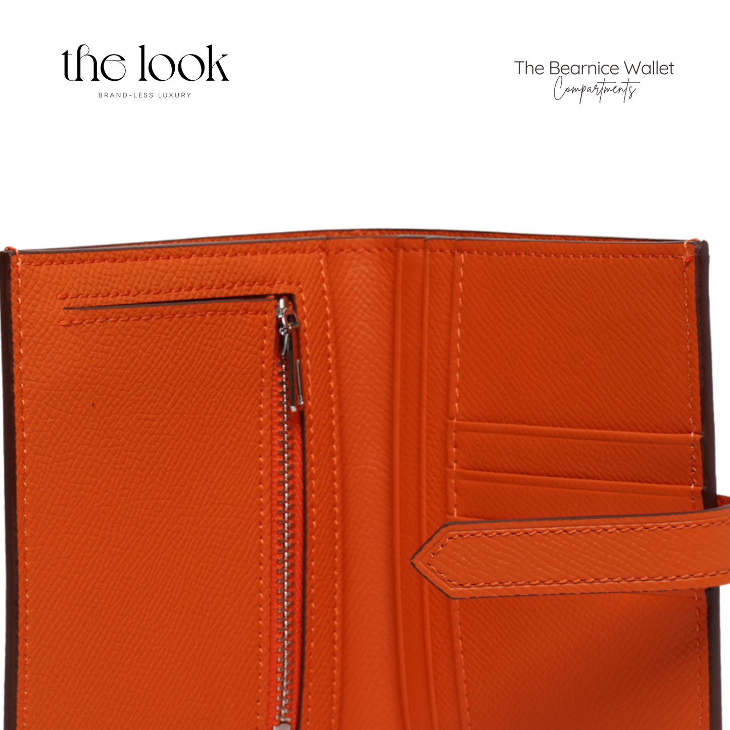 The Brava Compact Wallet in Tangerine