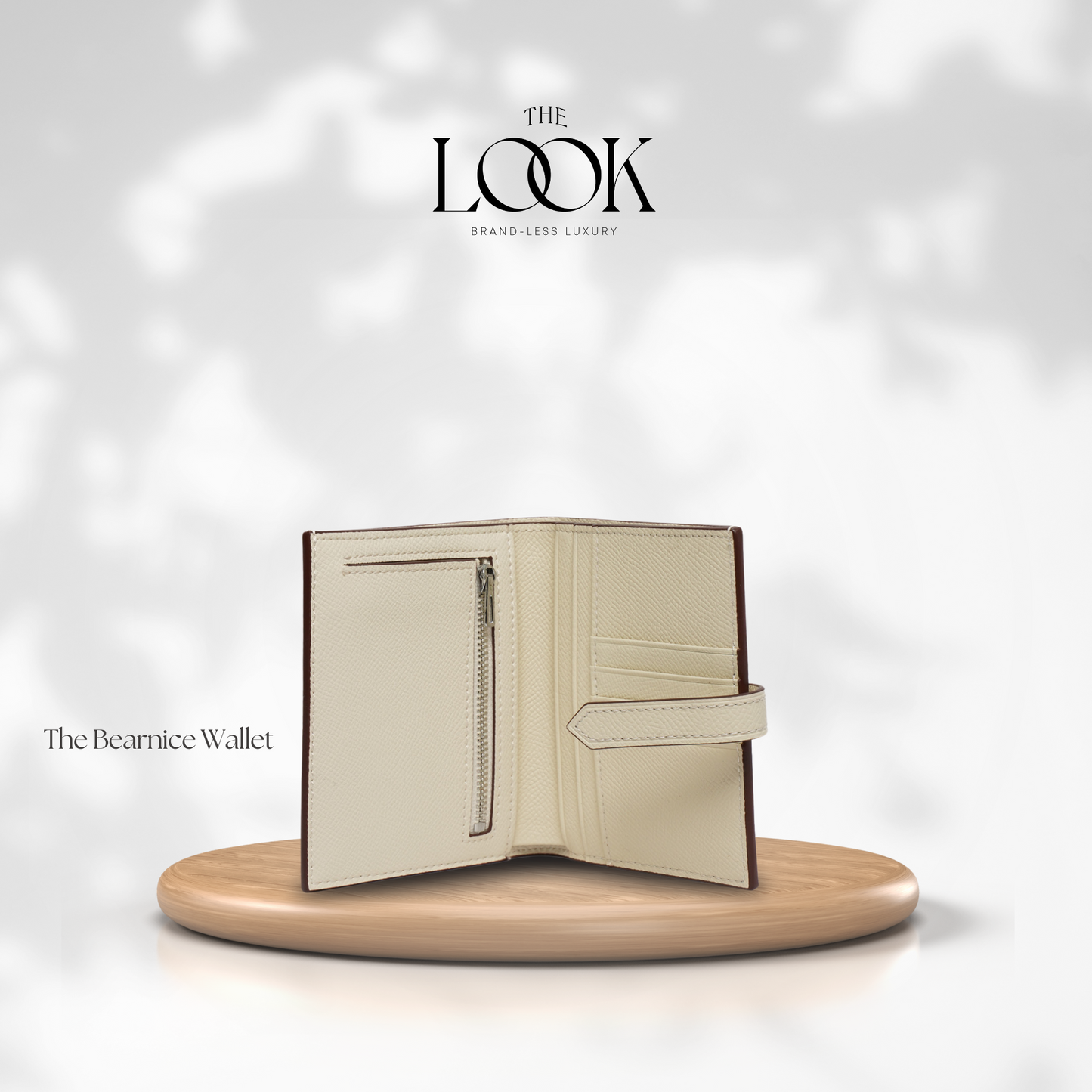 The Brava Compact Wallet in Cream