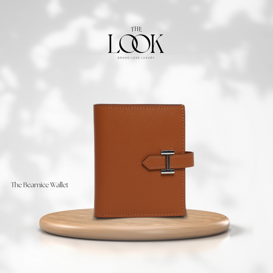 Brown genuine leather wallet from The Look Officiel styled as a thoughtful gift