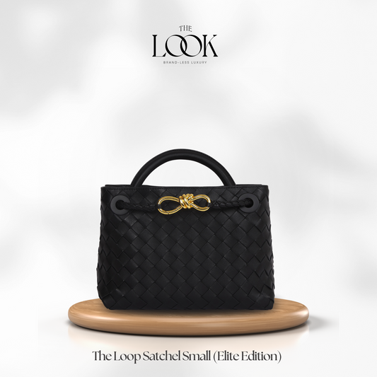 The Loop Satchel by The Look Officiel showing handmade genuine leather craftsmanship
