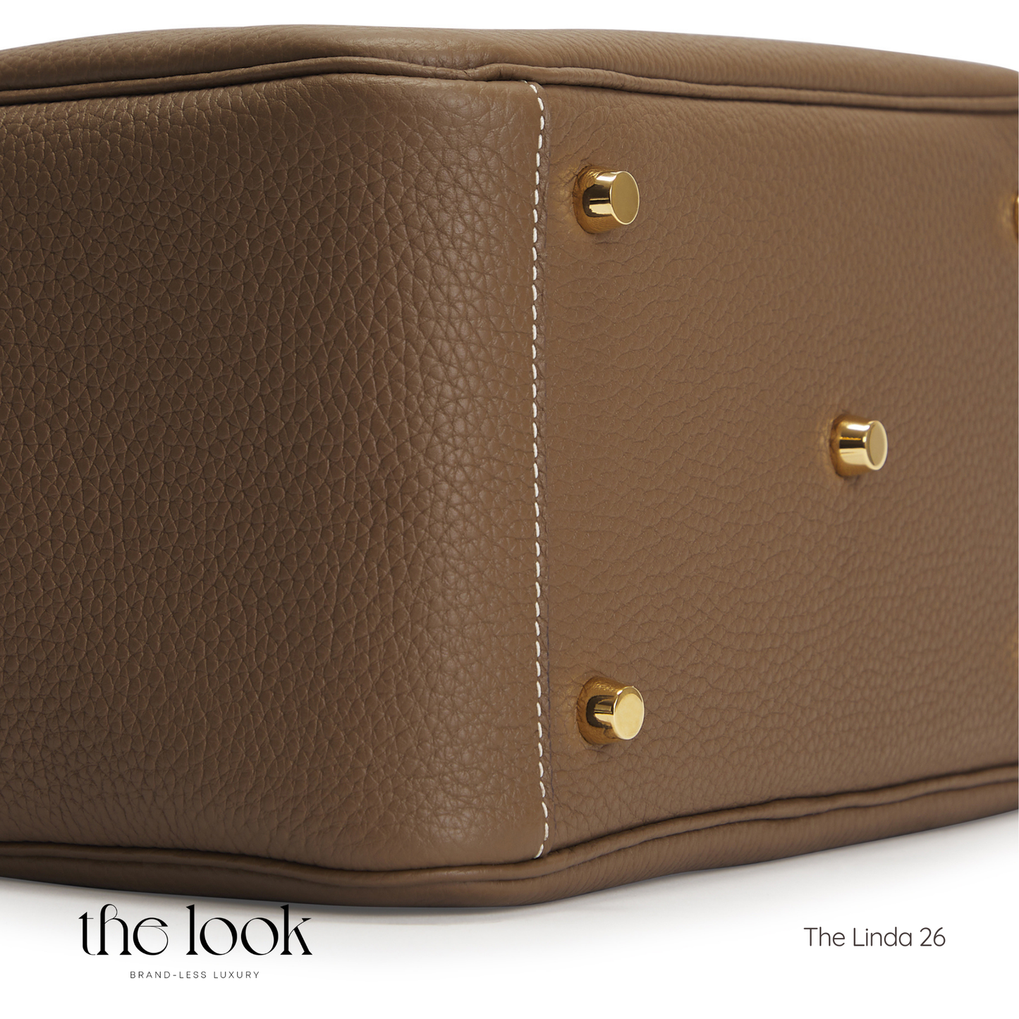 The Linda 26 Togo Leather in Etoupe GHW by The Look