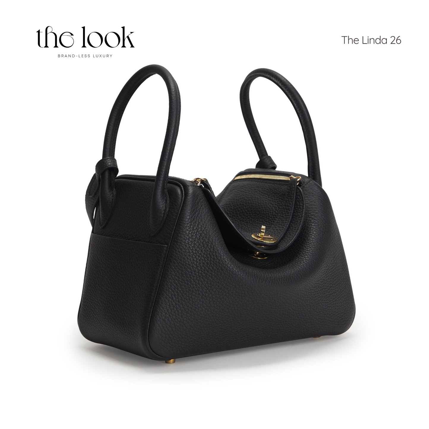 The Linda 26 Togo Leather in Noir GHW by The Look