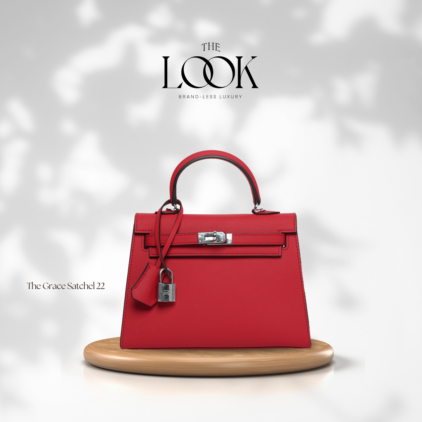 The Grace 22 Satchel Epsom Leather in Ruby SHW by The Look