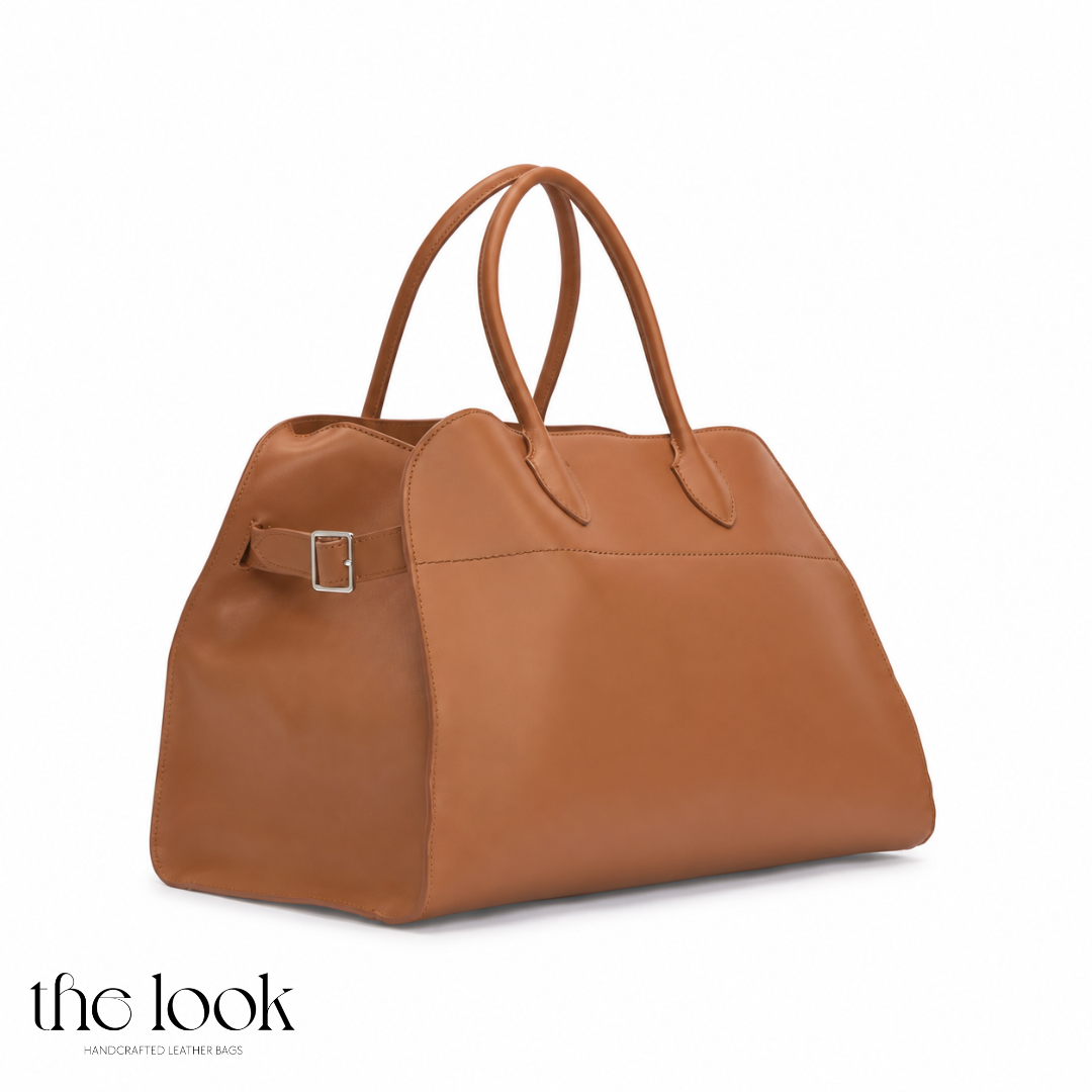 The Milan Large Tote (Elité Edition) — handcrafted genuine leather tote bag, view 2, The Look Officiel