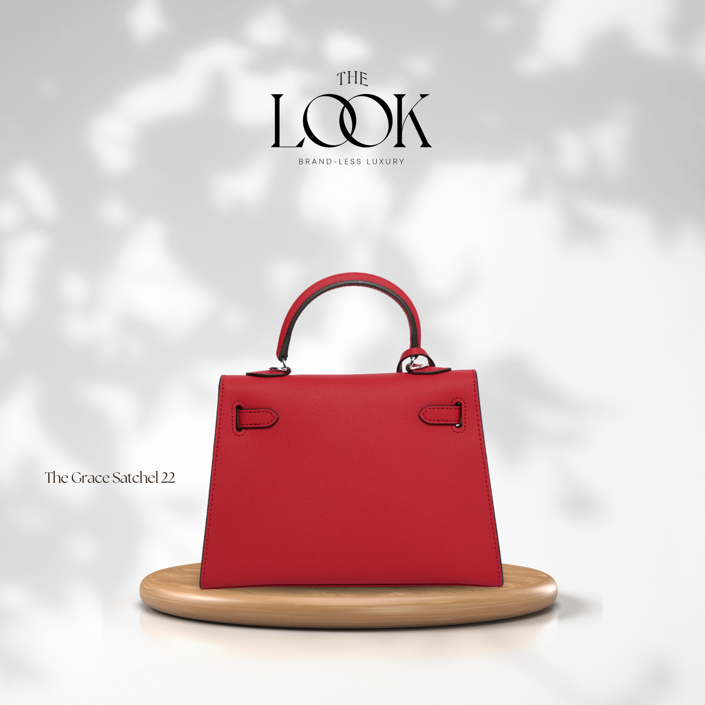 The Grace 22 Satchel Epsom Leather in Ruby SHW by The Look