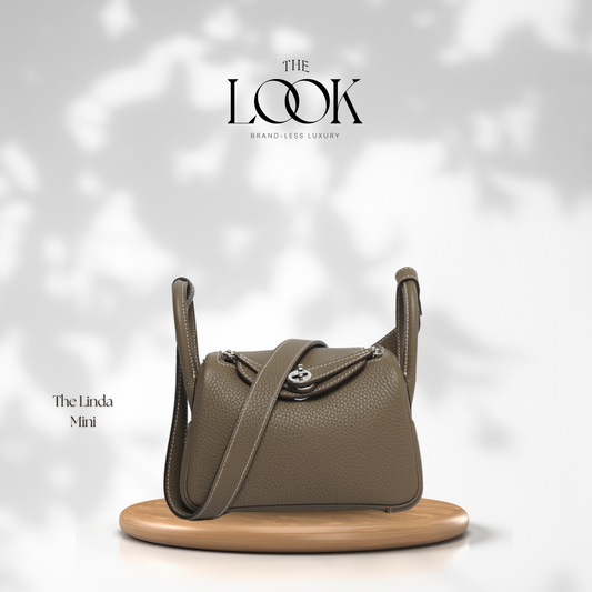 The Linda Mini Togo Leather Etoupe SHW by The Look