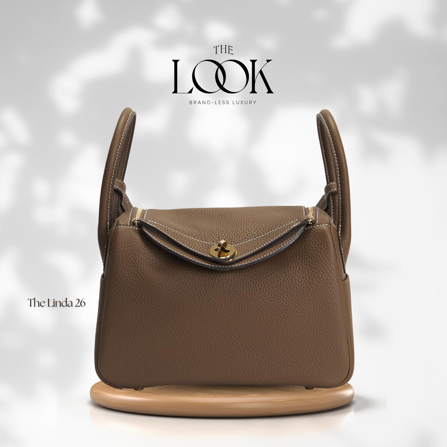 The Linda 26 Togo Leather in Etoupe GHW by The Look