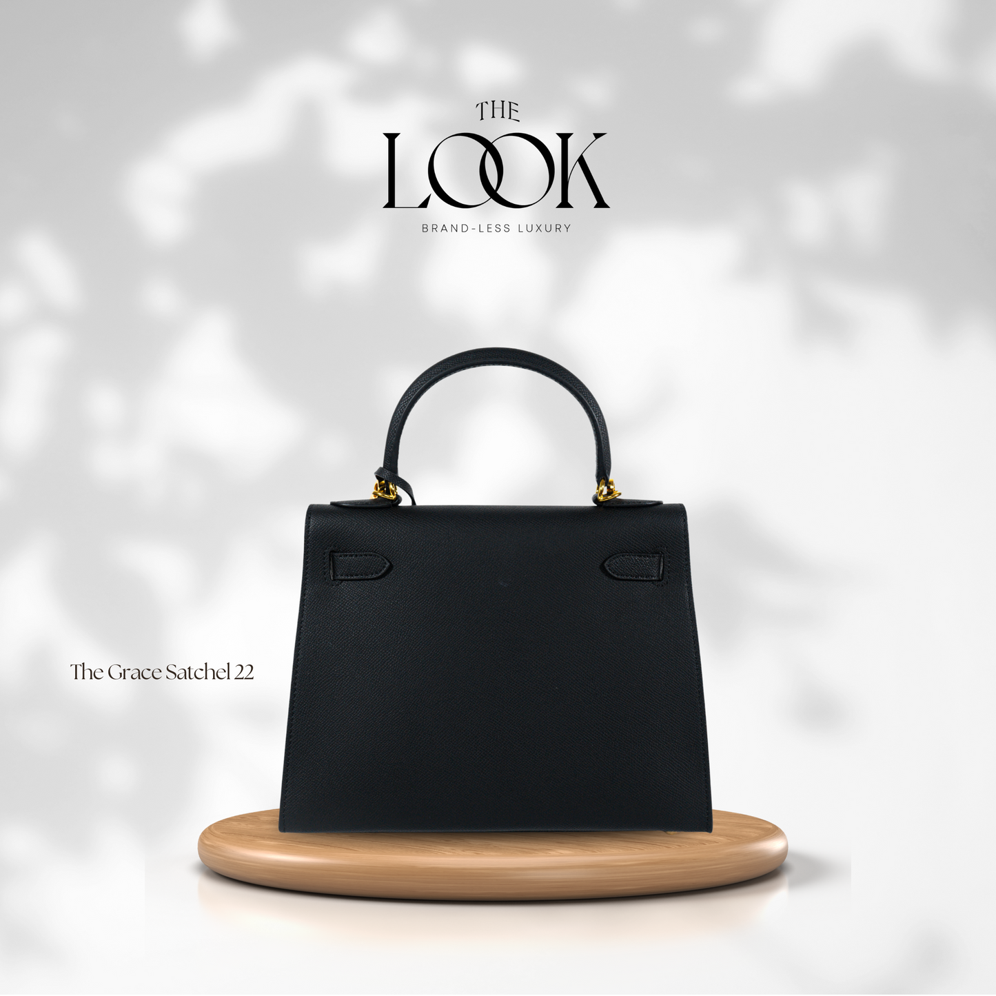 The Grace 22 Satchel Epsom Leather in Noir GHW by The Look