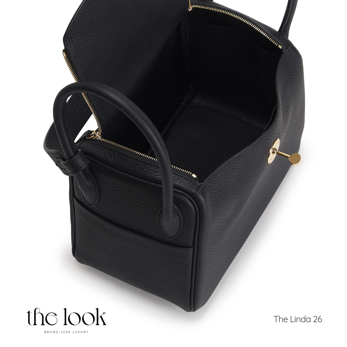 The Linda 26 Togo Leather in Noir GHW by The Look