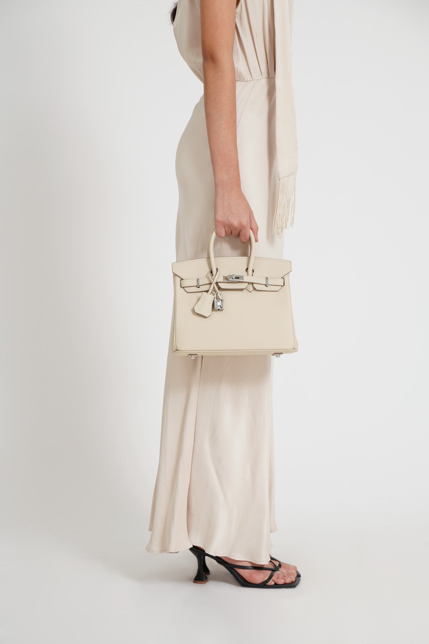 The Jane 25 Togo Leather in Cream SHW by The Look