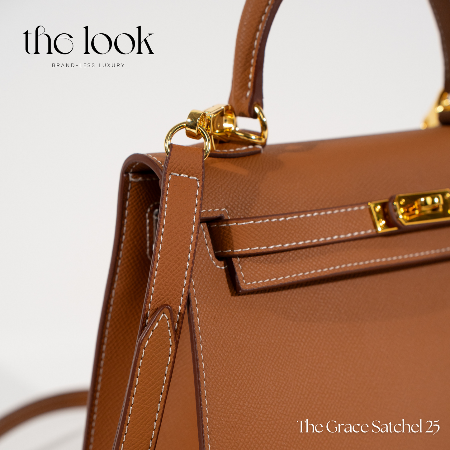 The Grace 25 Epsom Leather in Gold Tan GHW by The Look