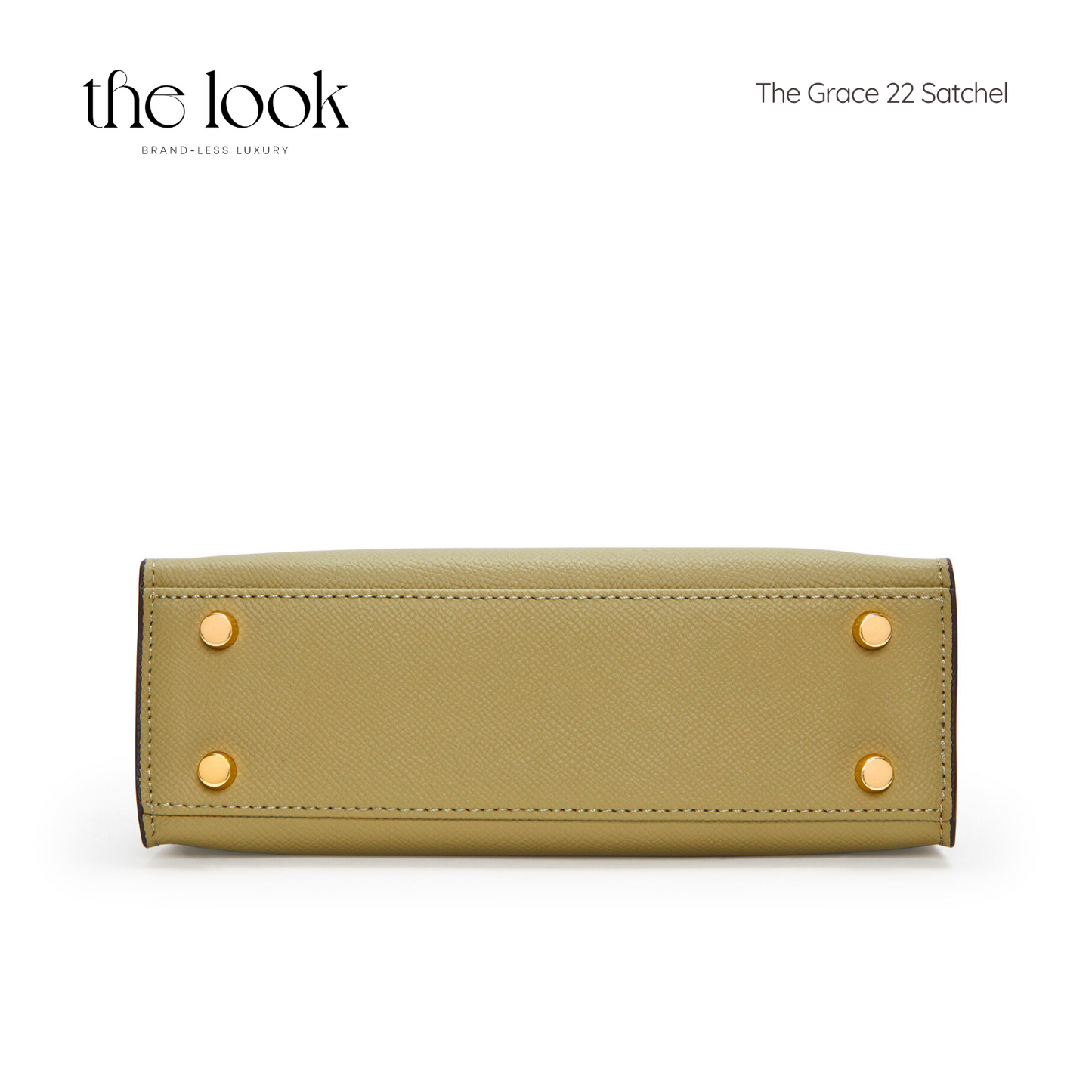 The Grace 22 Satchel Epsom Leather in Sage  GHW by The Look