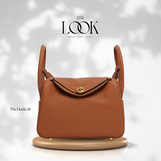 The Linda 26 Togo Leather in Gold Tan GHW by The Look