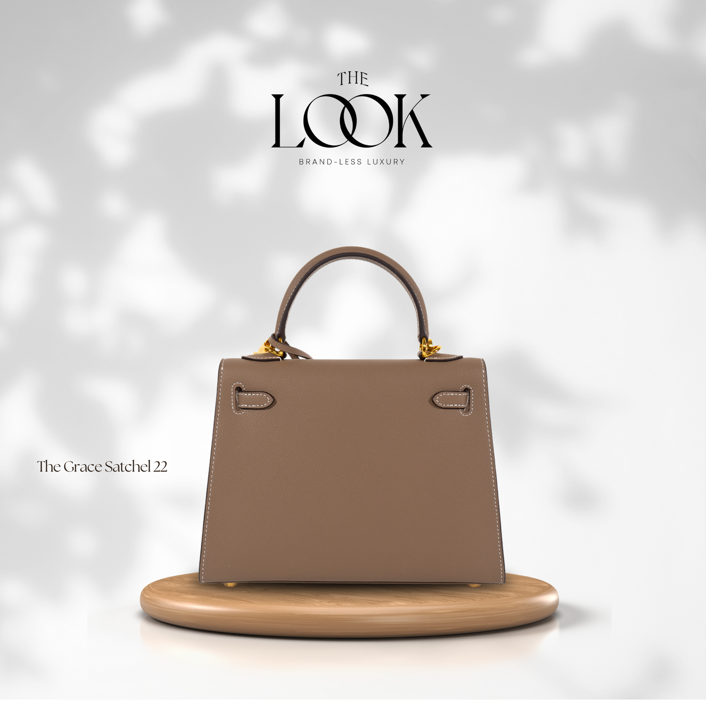 The Grace 22 Satchel Epsom Leather in Etoupe GHW by The Look