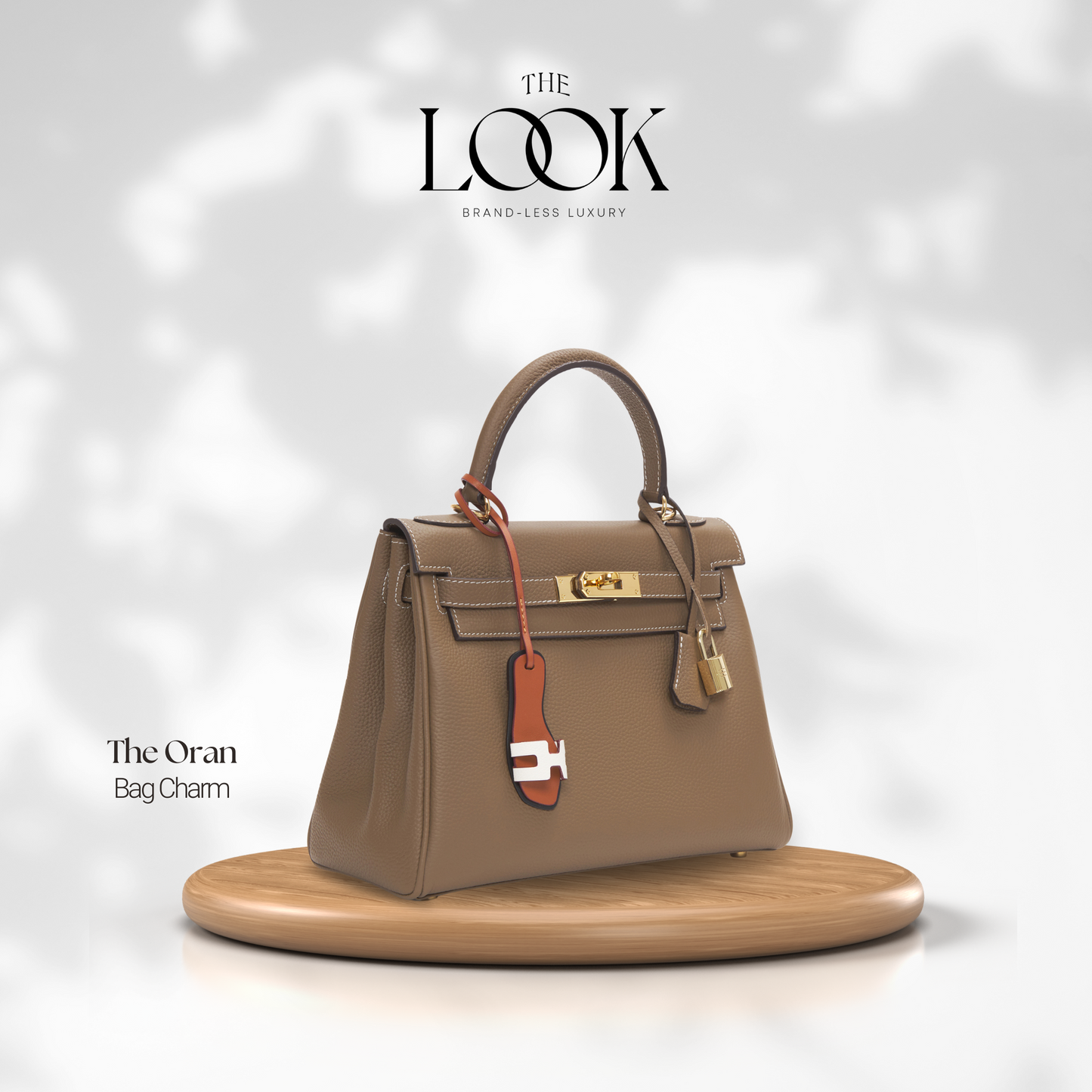 Oran Leather Bag Charm by The Look