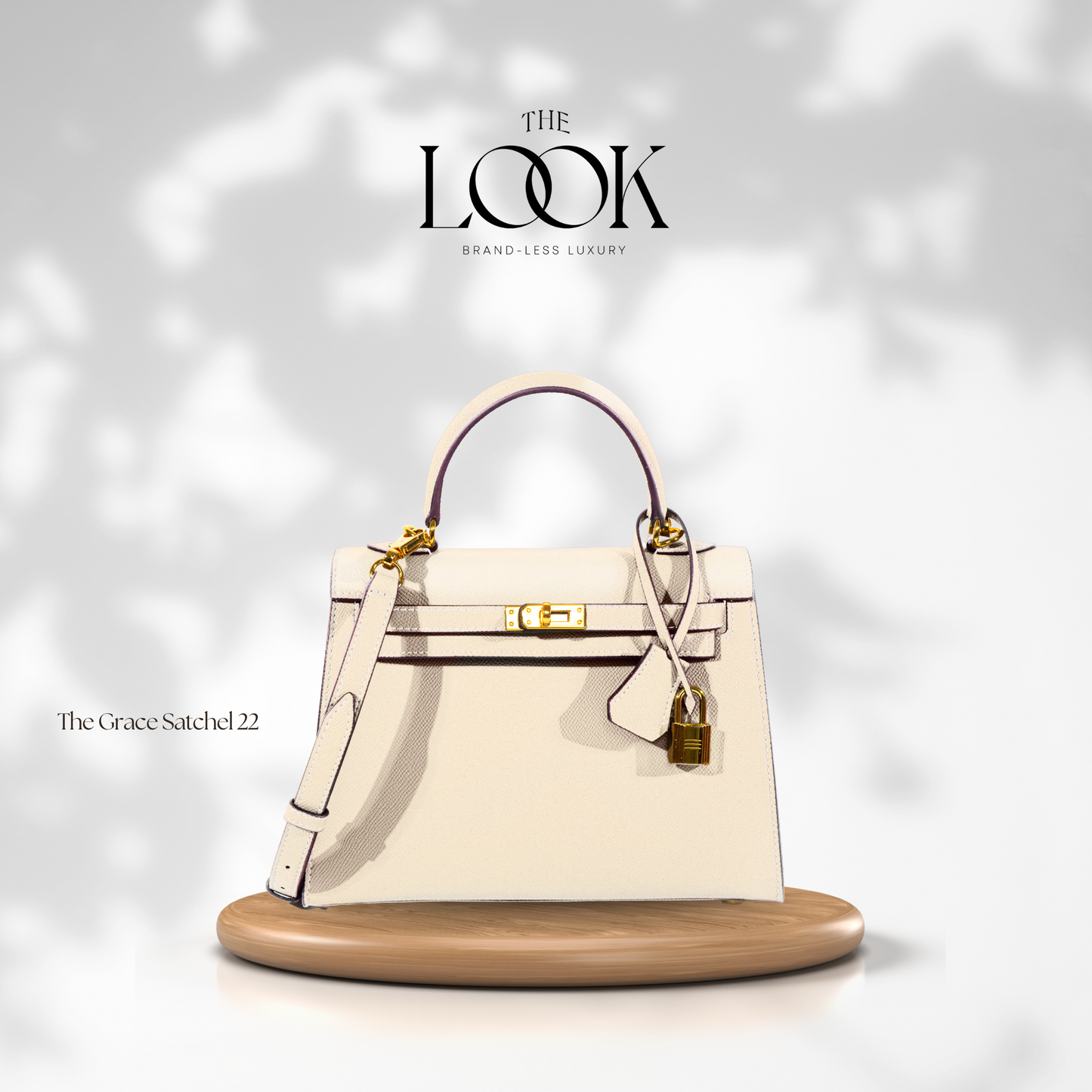 The Grace 22 Satchel Epsom Leather in Cream GHW by The Look