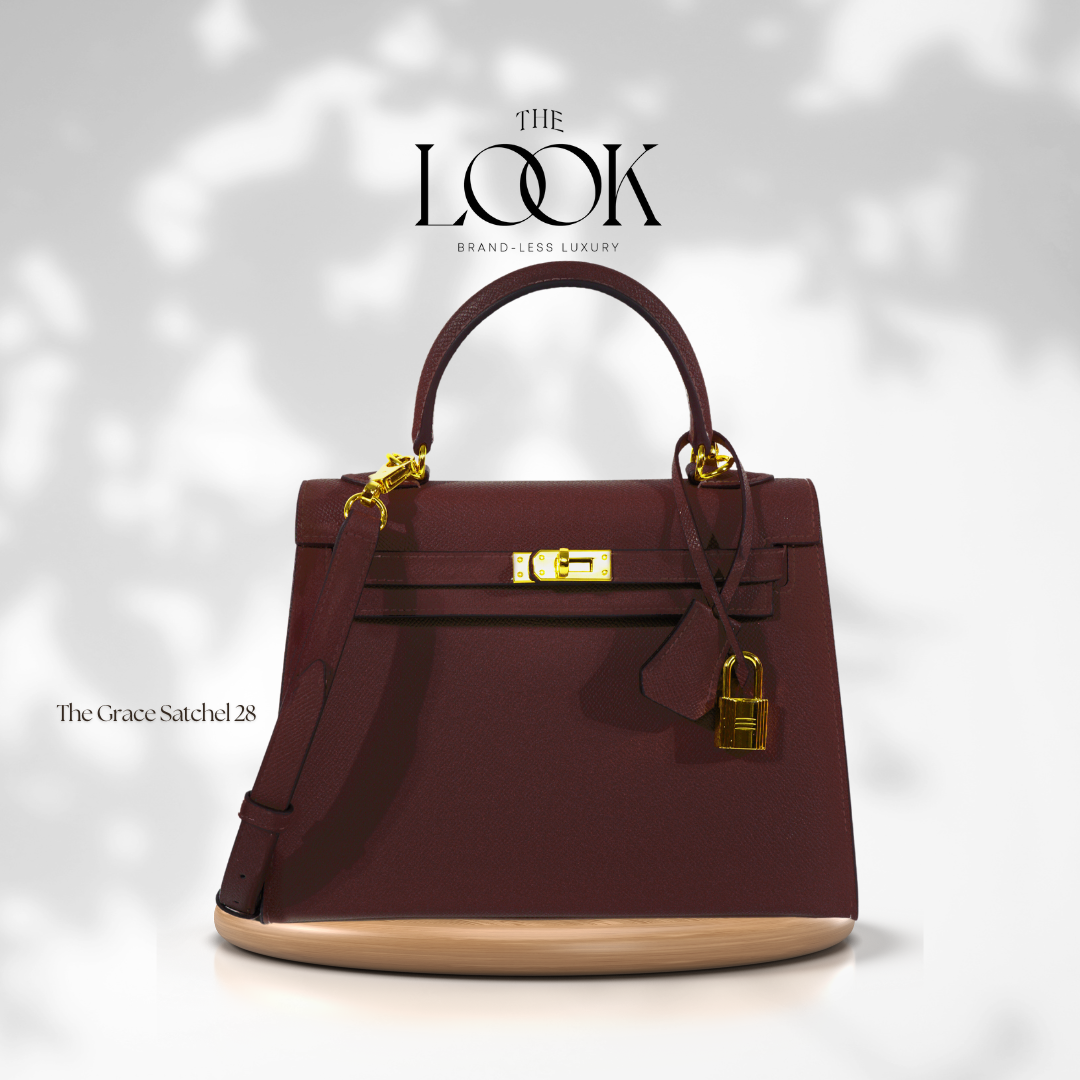 The Grace 28 Satchel Epsom Leather in Chocolat GHW by The Look