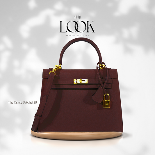 The Grace 28 Satchel Epsom Leather in Chocolat GHW by The Look