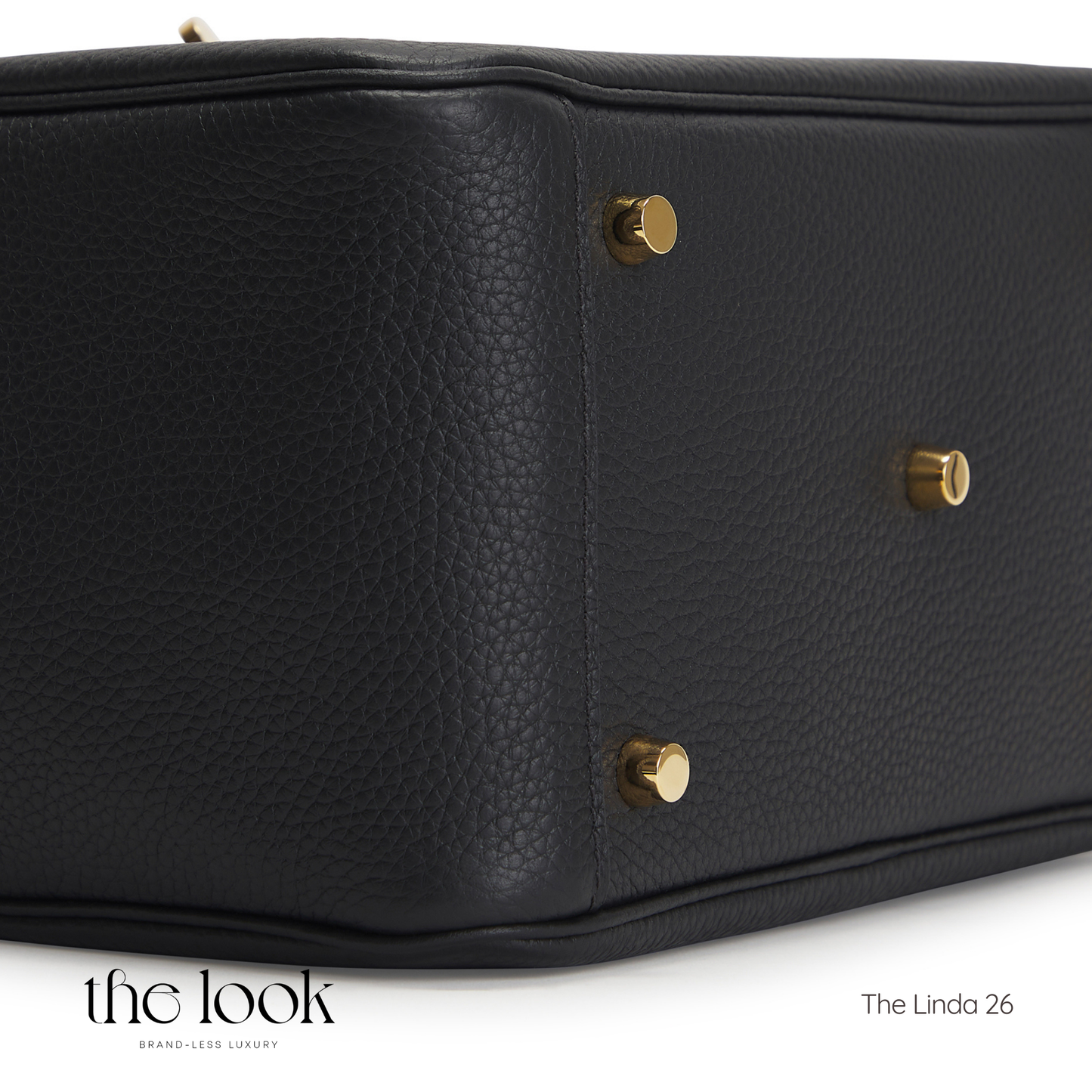 The Linda 26 Togo Leather in Noir GHW by The Look