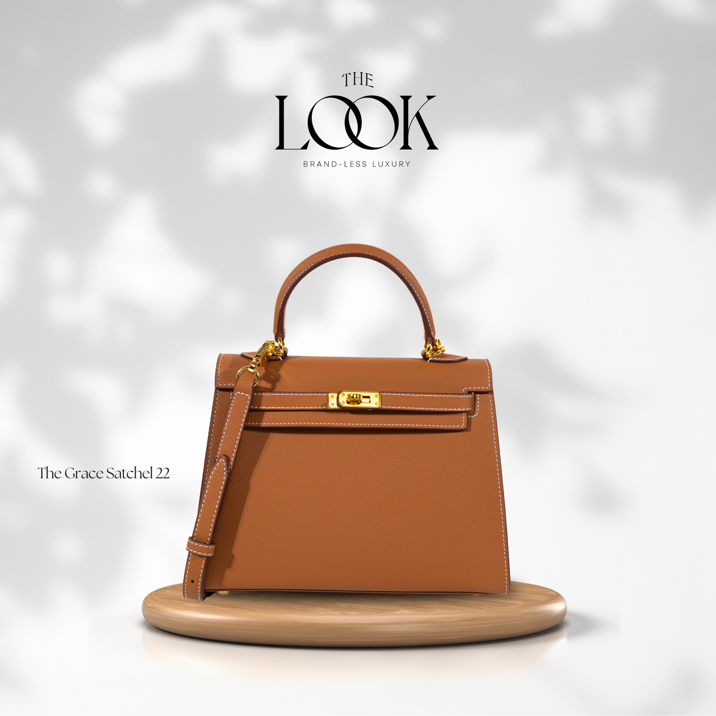 The Grace 22 Satchel Epsom Leather in Gold Tan GHW by The Look