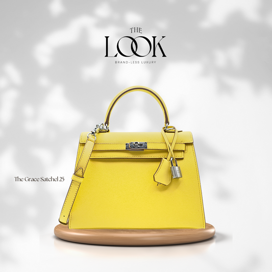 The Grace 25 Satchel Epsom Leather in Citron SHW by The Look