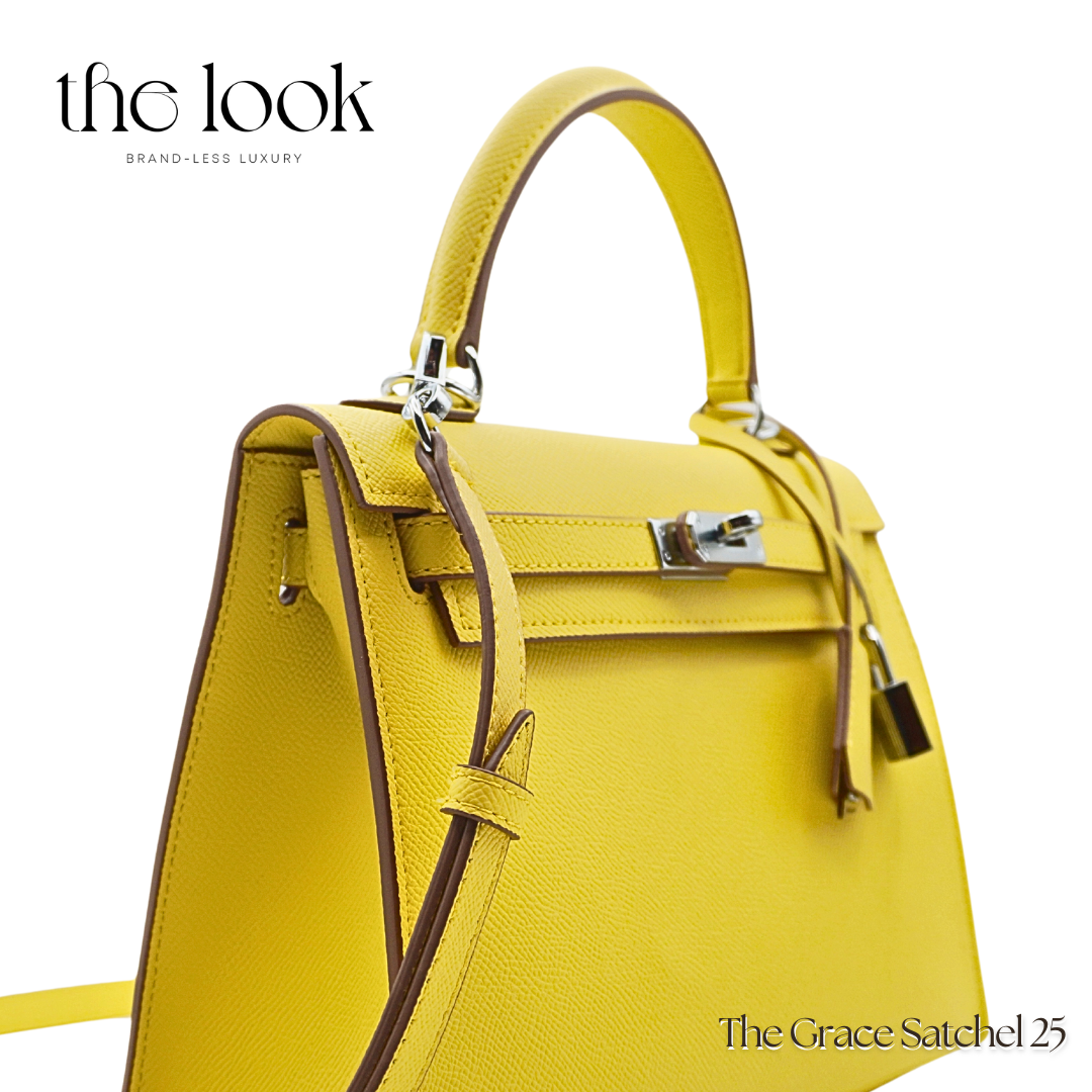 The Grace 25 Satchel Epsom Leather in Citron SHW by The Look