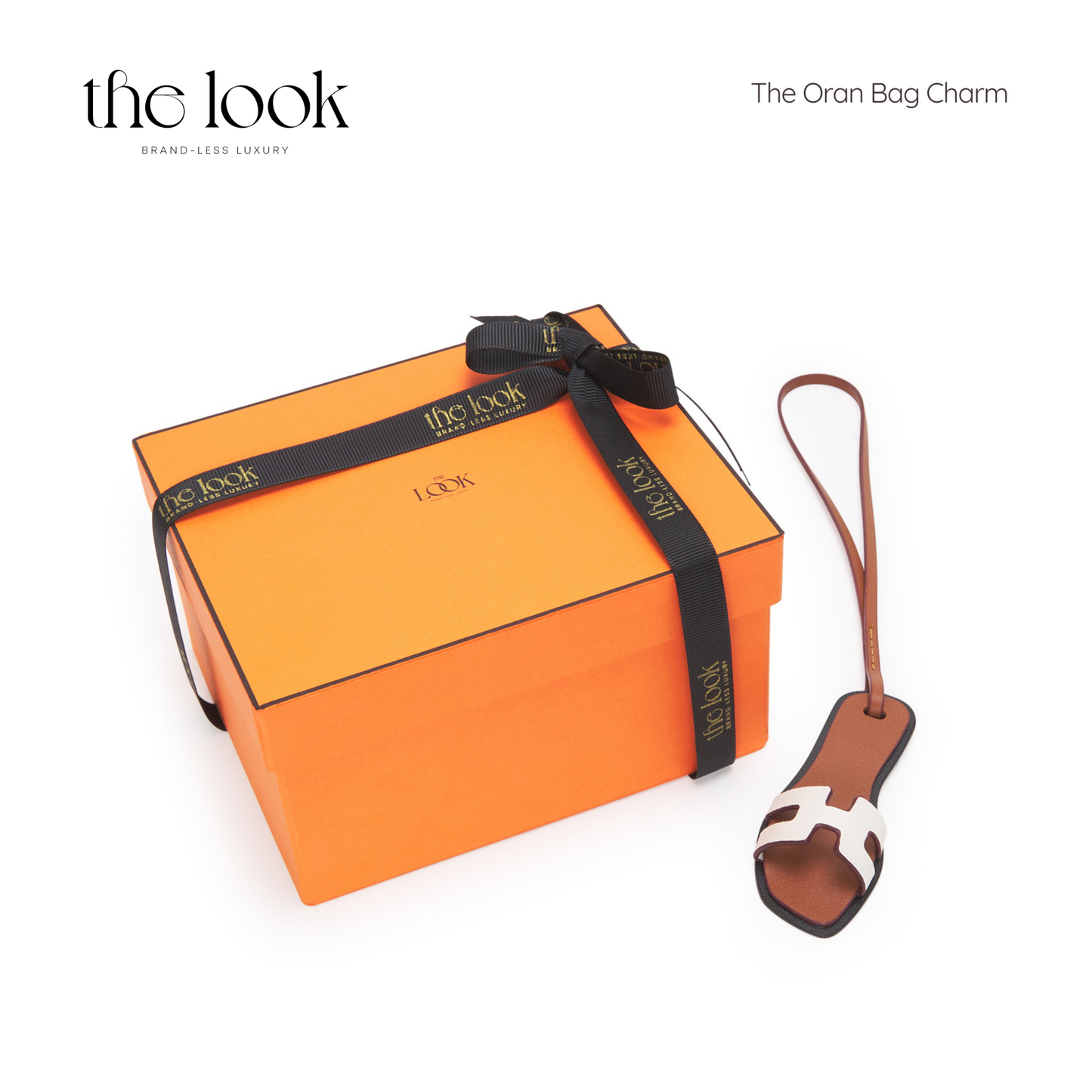 Oran Leather Bag Charm by The Look