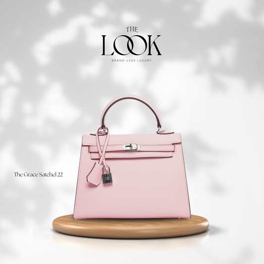 The Grace 22 Satchel Epsom Leather in Sakura Pink SHW by The Look