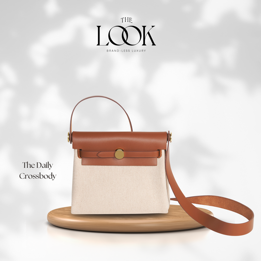 The Daily Carry Crossbody - Beige & Natural Canvas ( Elité Edition)