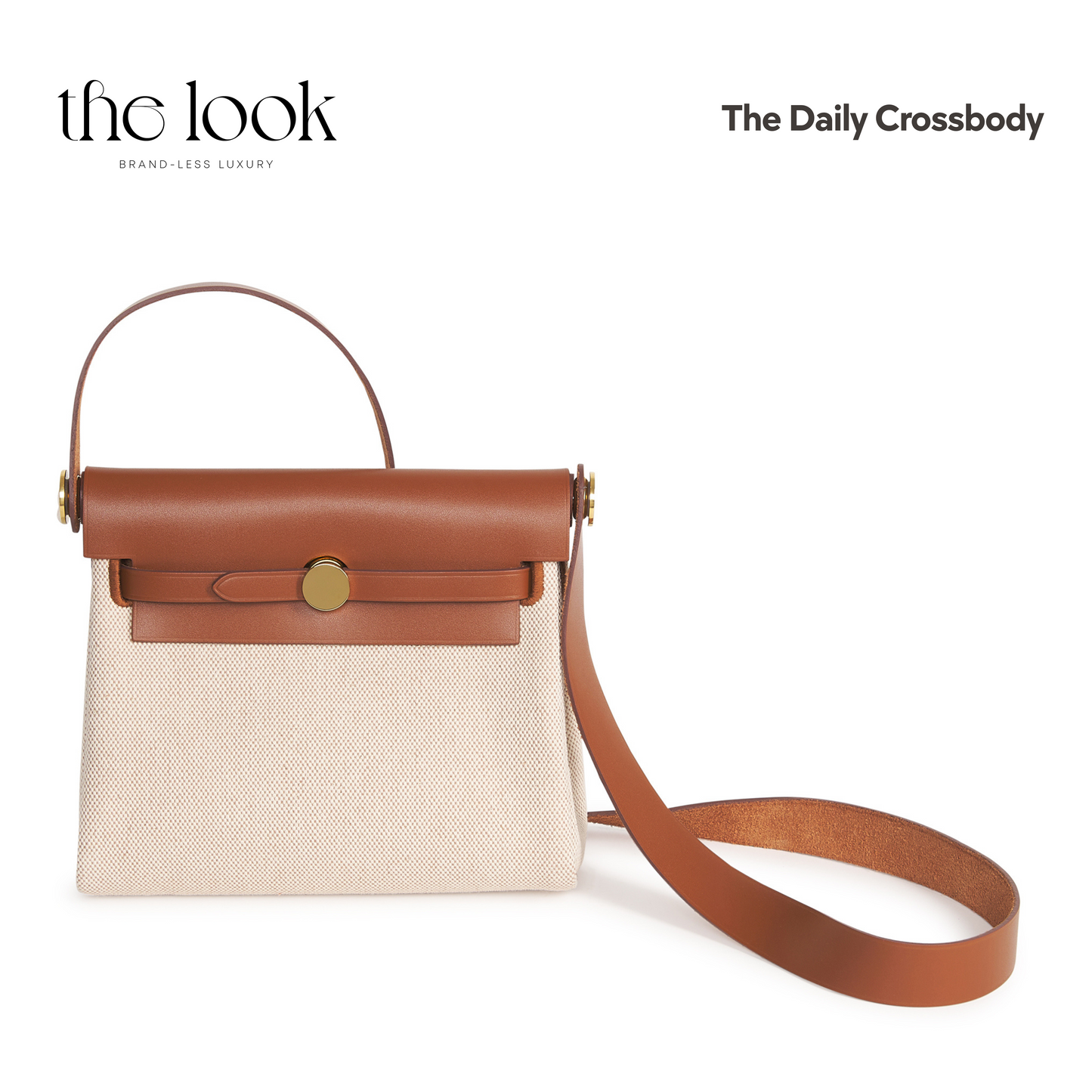 The Daily Carry Crossbody - Beige & Natural Canvas ( Elité Edition)