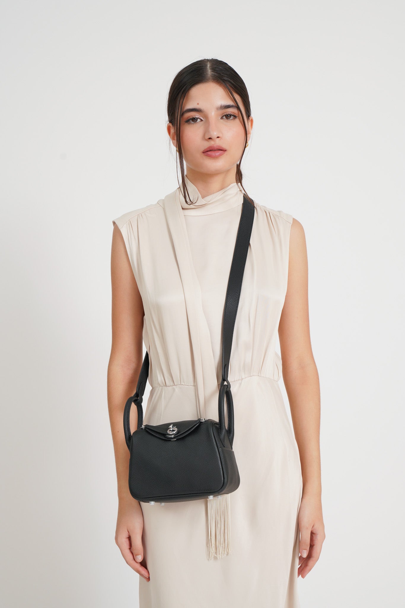 The Linda Mini Togo Leather in Gold Tan SHW by The Look