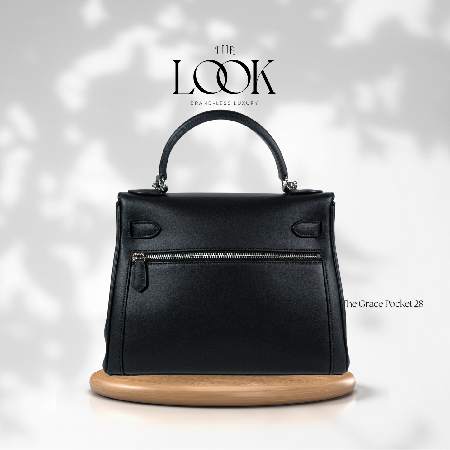 The Grace 28 Pocket Swift Leather in Noir SHW by The Look