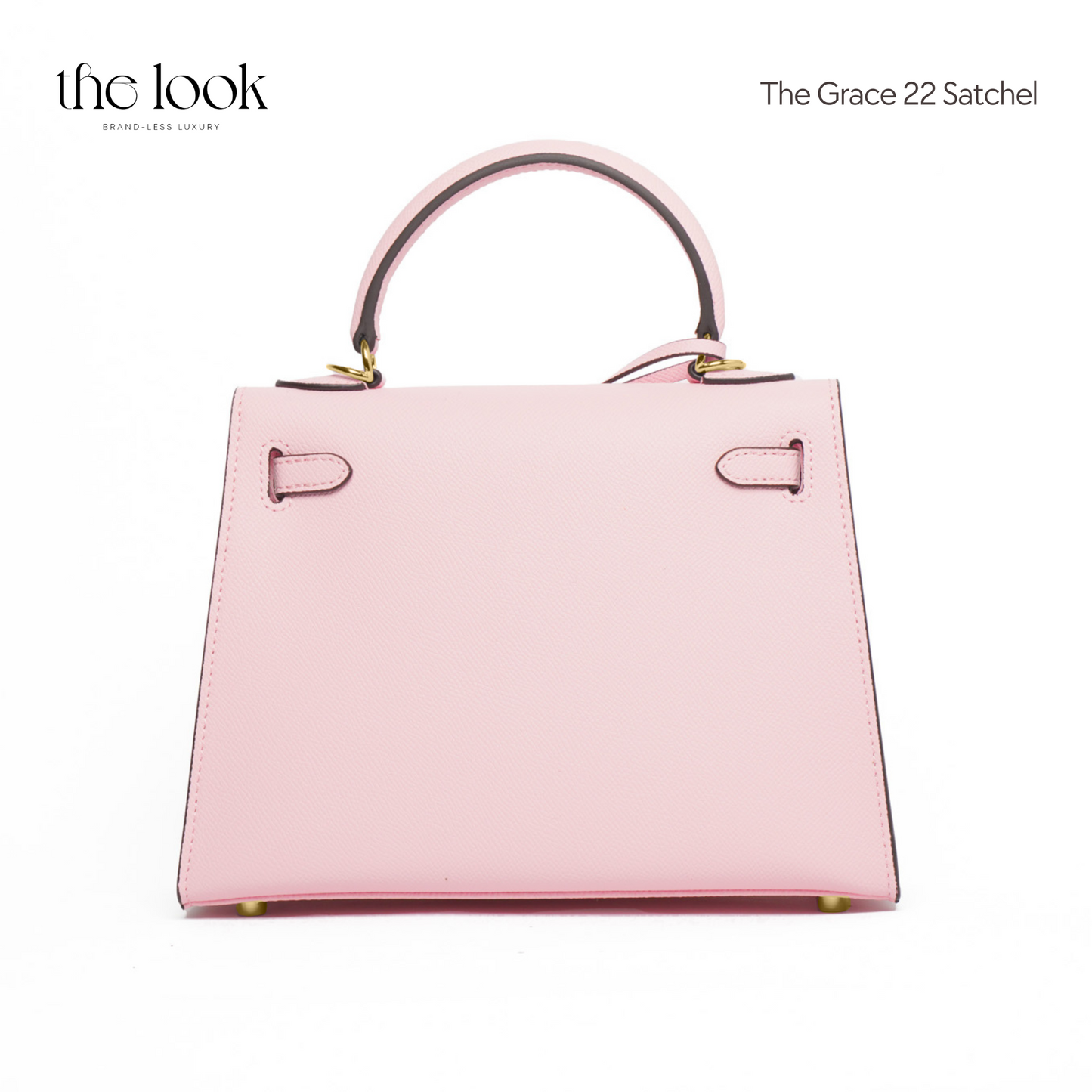 The Grace 22 Satchel Epsom Leather in Sakura Pink GHW by The Look