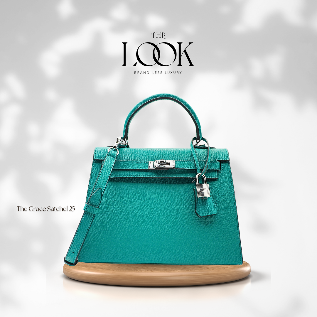 The Grace 25 Satchel Epsom Leather in Malachite SHW by The Look