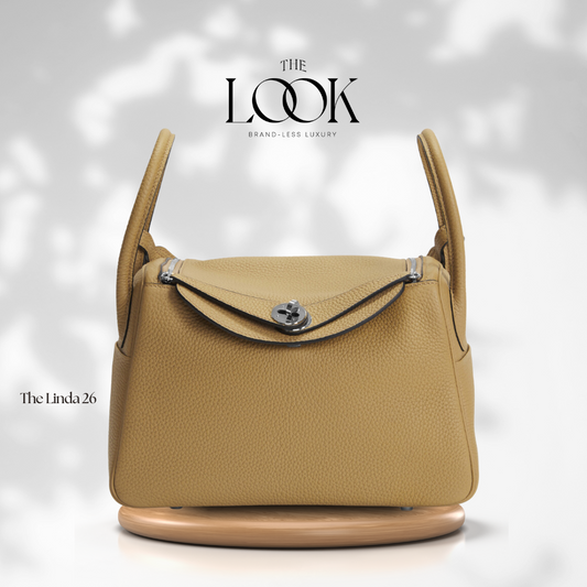 The Linda 26 Togo Leather in Biscuit SHW by The Look