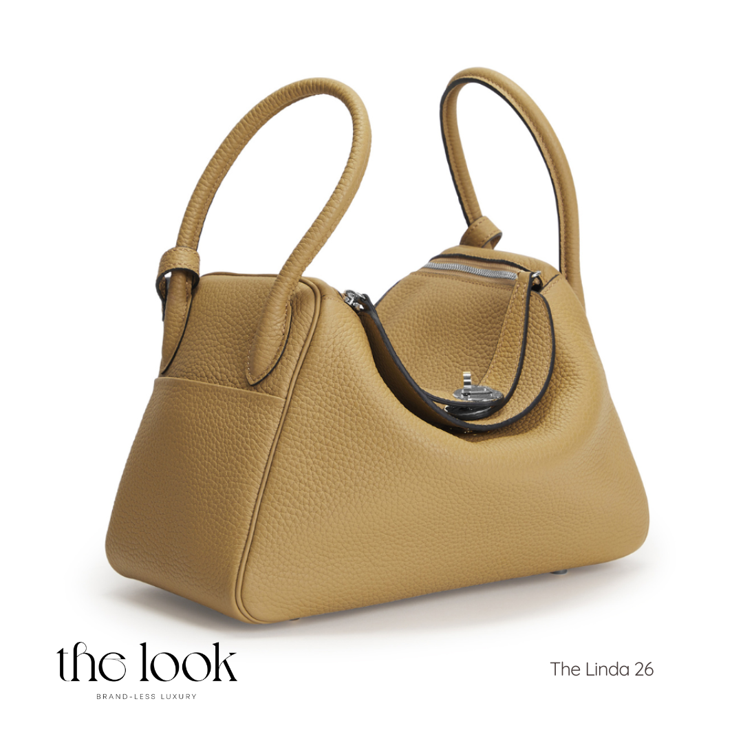 The Linda 26 Togo Leather in Biscuit SHW by The Look