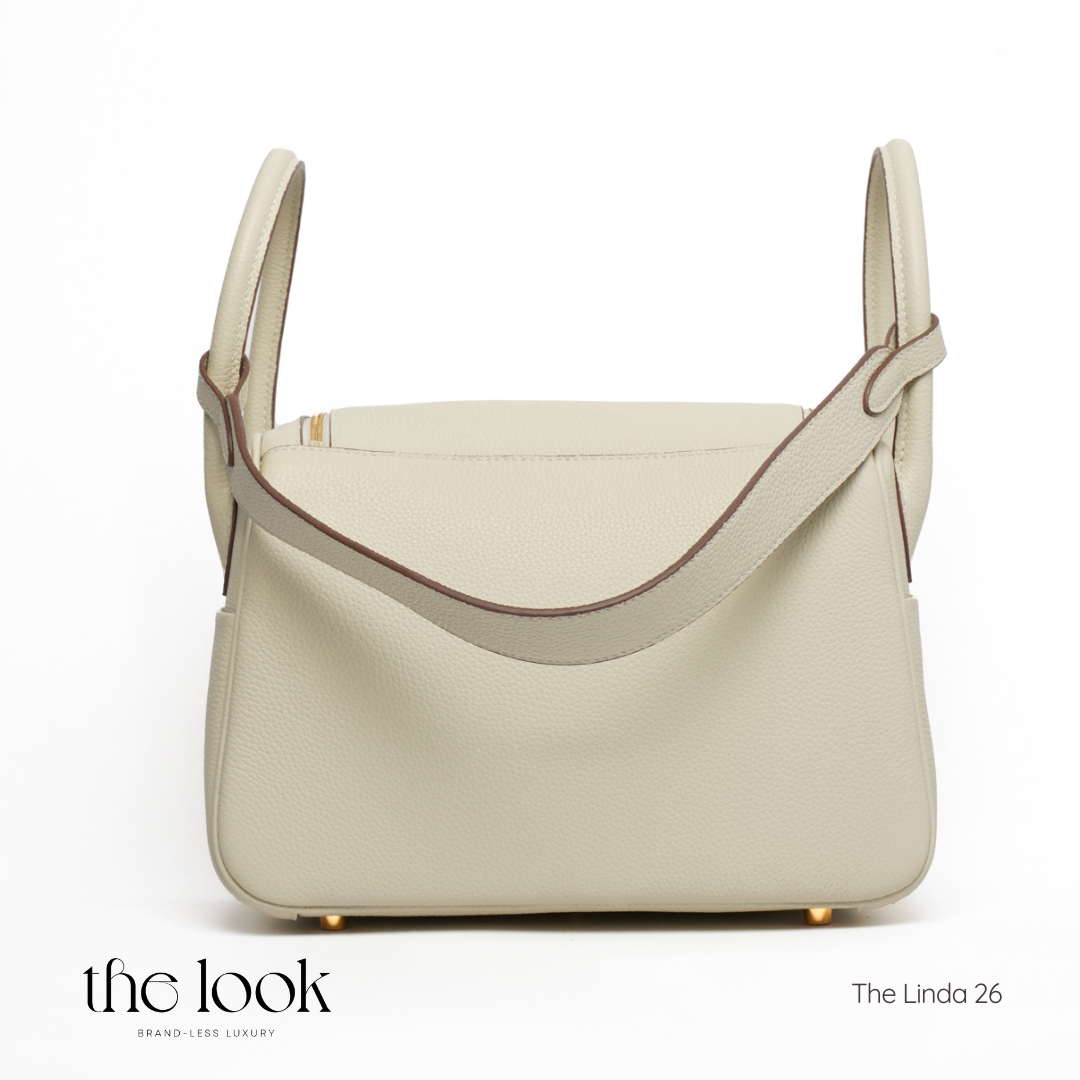 The Linda 26 Togo Leather in Cream GHW by The Look